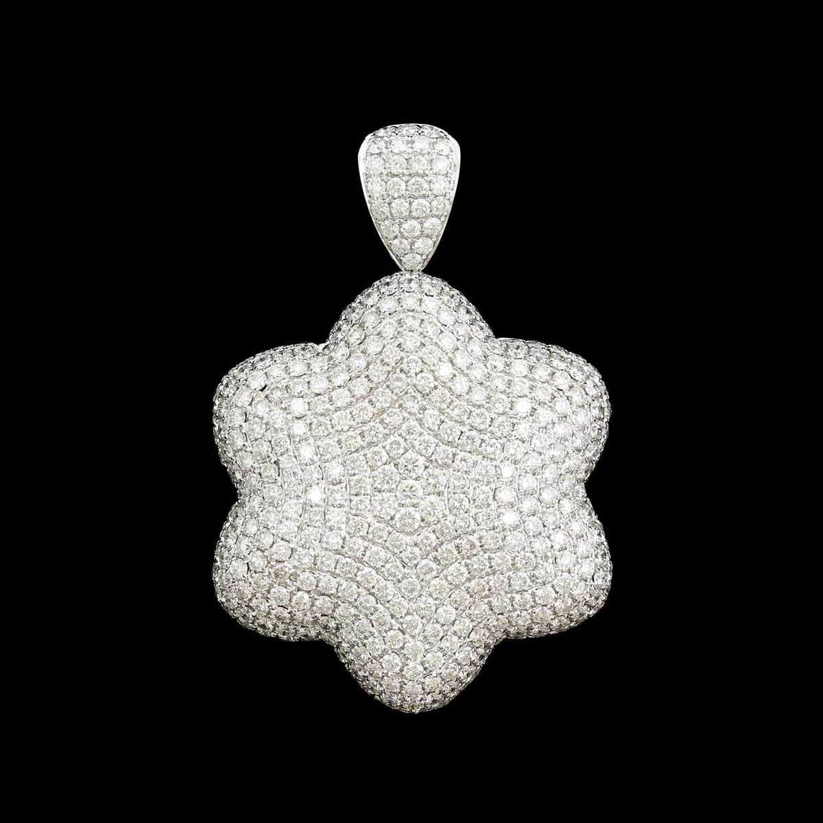18K White Gold Estate Diamond Pin Pendant