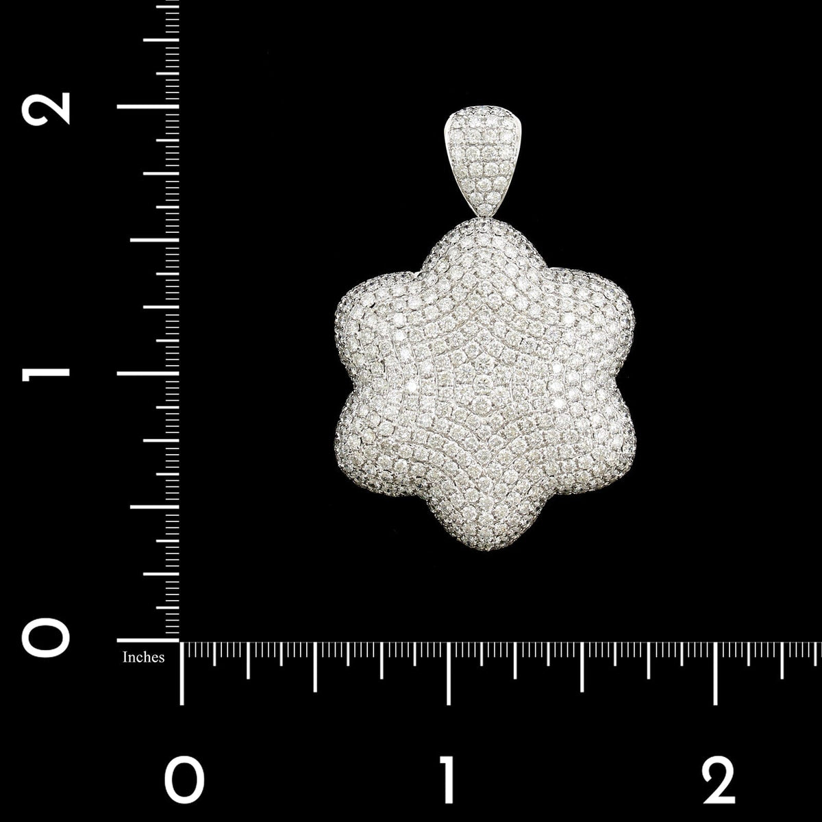 18K White Gold Estate Diamond Pin Pendant