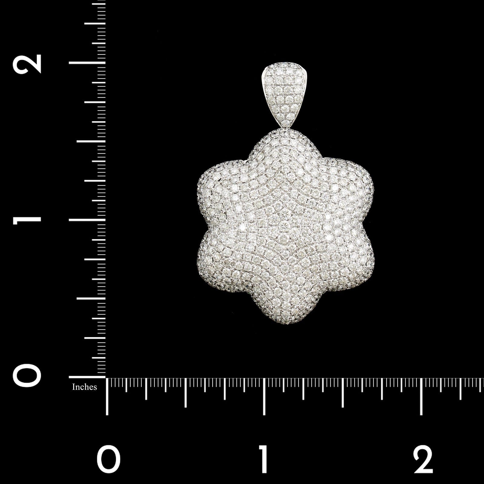 18K White Gold Estate Diamond Pin Pendant
