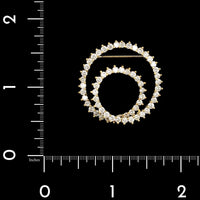 14K Yellow Gold Estate Diamond Circle Pin