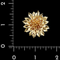 Tiffany & Co. 14K Yellow Gold Estate Flower Pin