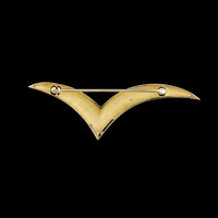 Tiffany & Co. 18K Yellow Gold Estate Seagull Pin