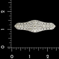 Art Deco Marcus & Co. Platinum Diamond Pin