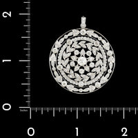 Vintage Art Deco Platinum Estate Diamond Pin Pendant