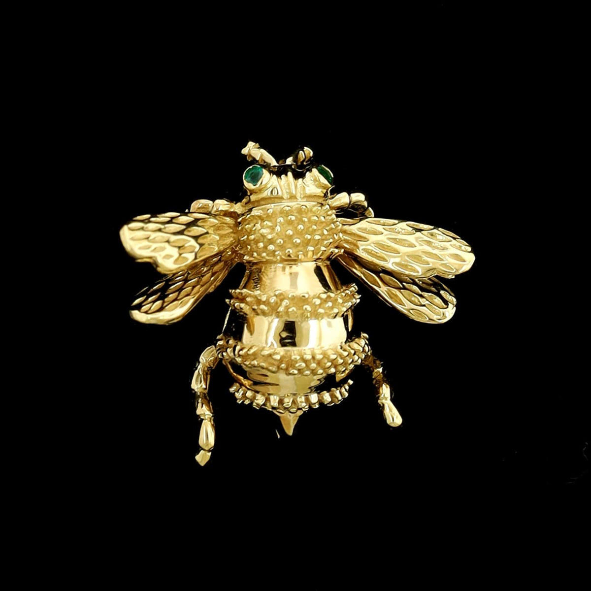 18K Yellow Gold Estate Bee Pin