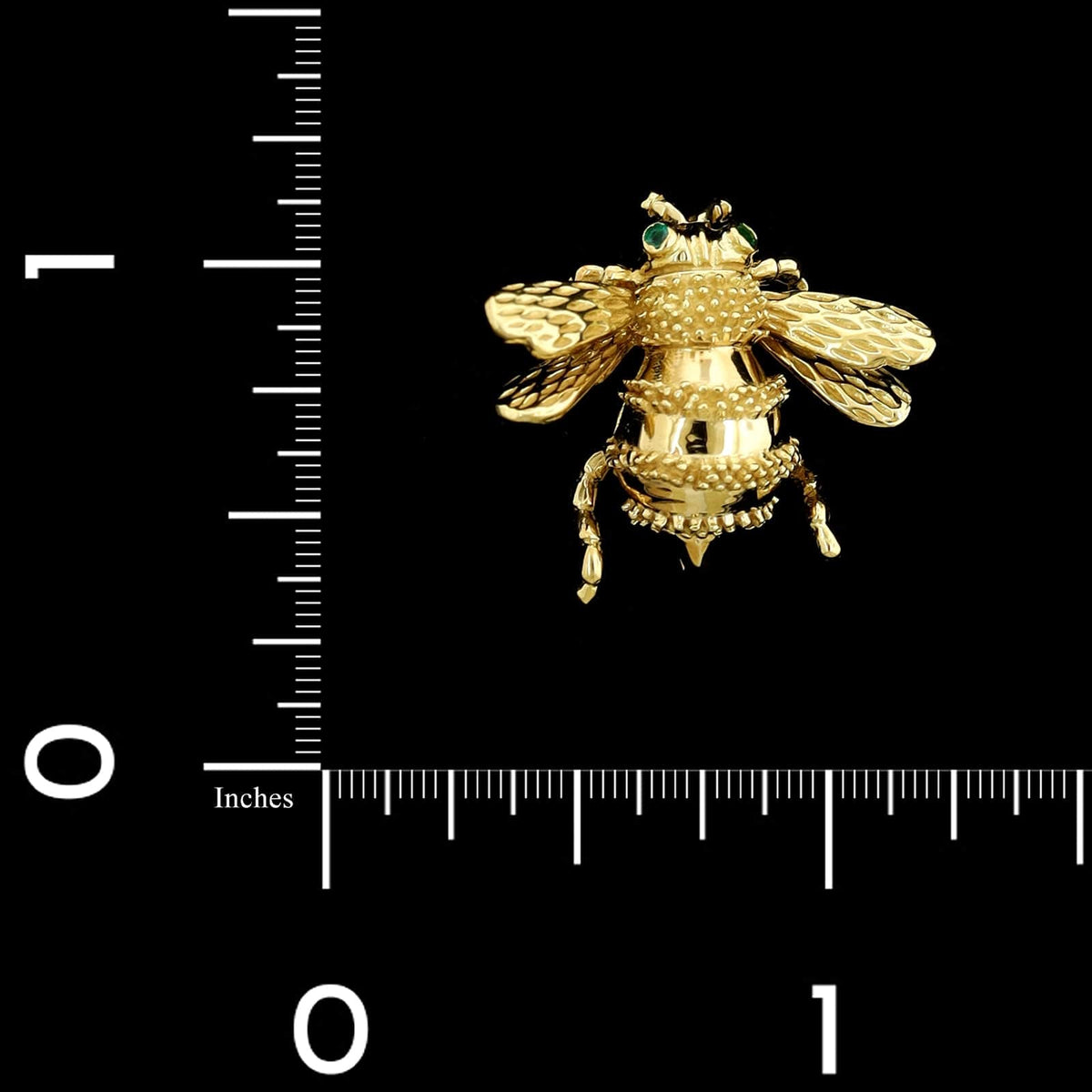 18K Yellow Gold Estate Bee Pin