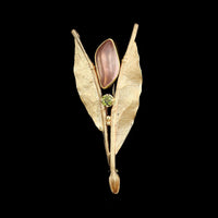 Ann Krupp 14K Two-tone Gold Estate Leaf Pin