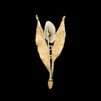 Ann Krupp 14K Two-tone Gold Estate Leaf Pin