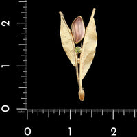 Ann Krupp 14K Two-tone Gold Estate Leaf Pin