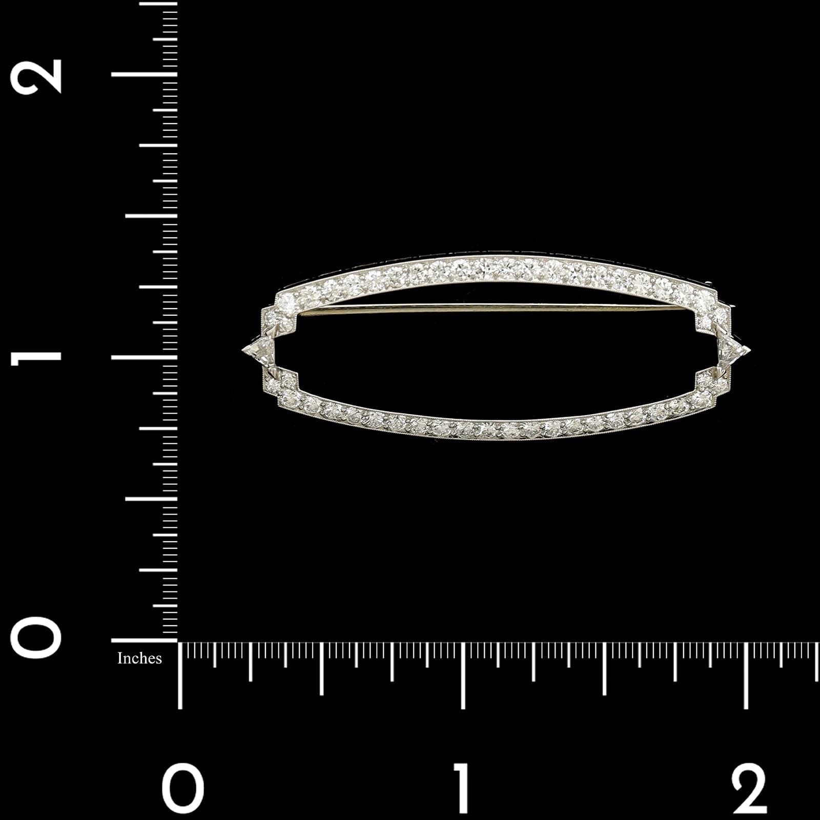 Art Deco Raymond Yard Platinum Estate Diamond Pin