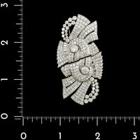 Vintage Platinum Estate Diamond Dress Clips