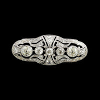 Antique Platinum Estate Diamond Pin