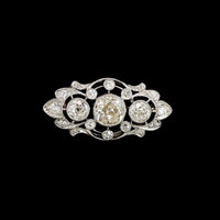 Antique Platinum Estate Diamond Pin