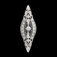 Antique Platinum Estate Diamond Pin