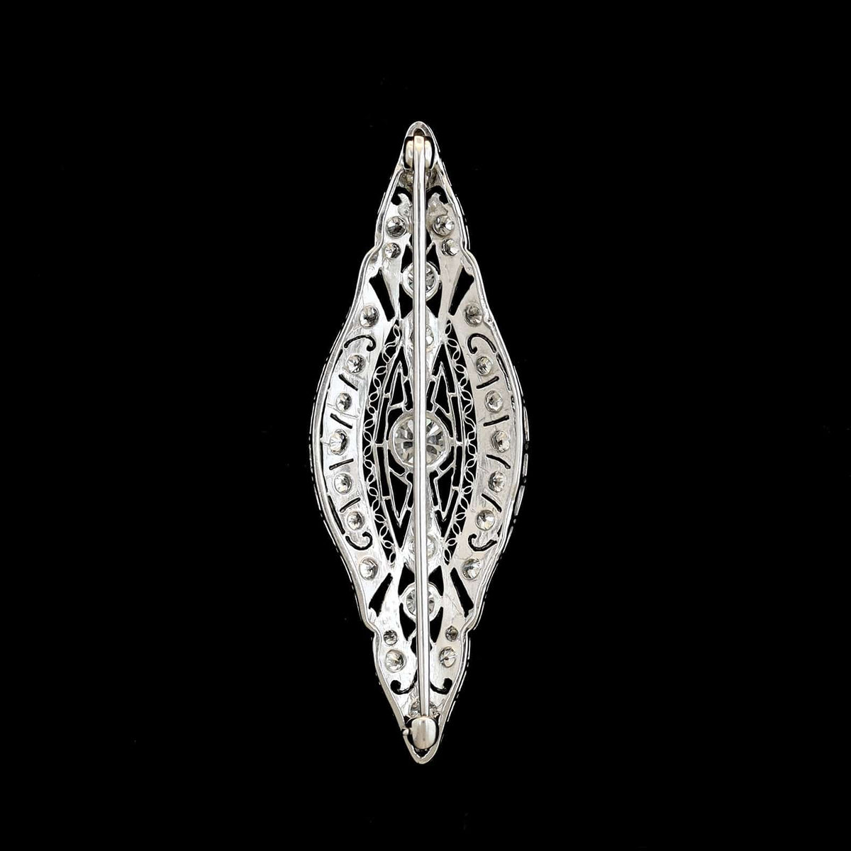 Antique Platinum Estate Diamond Pin