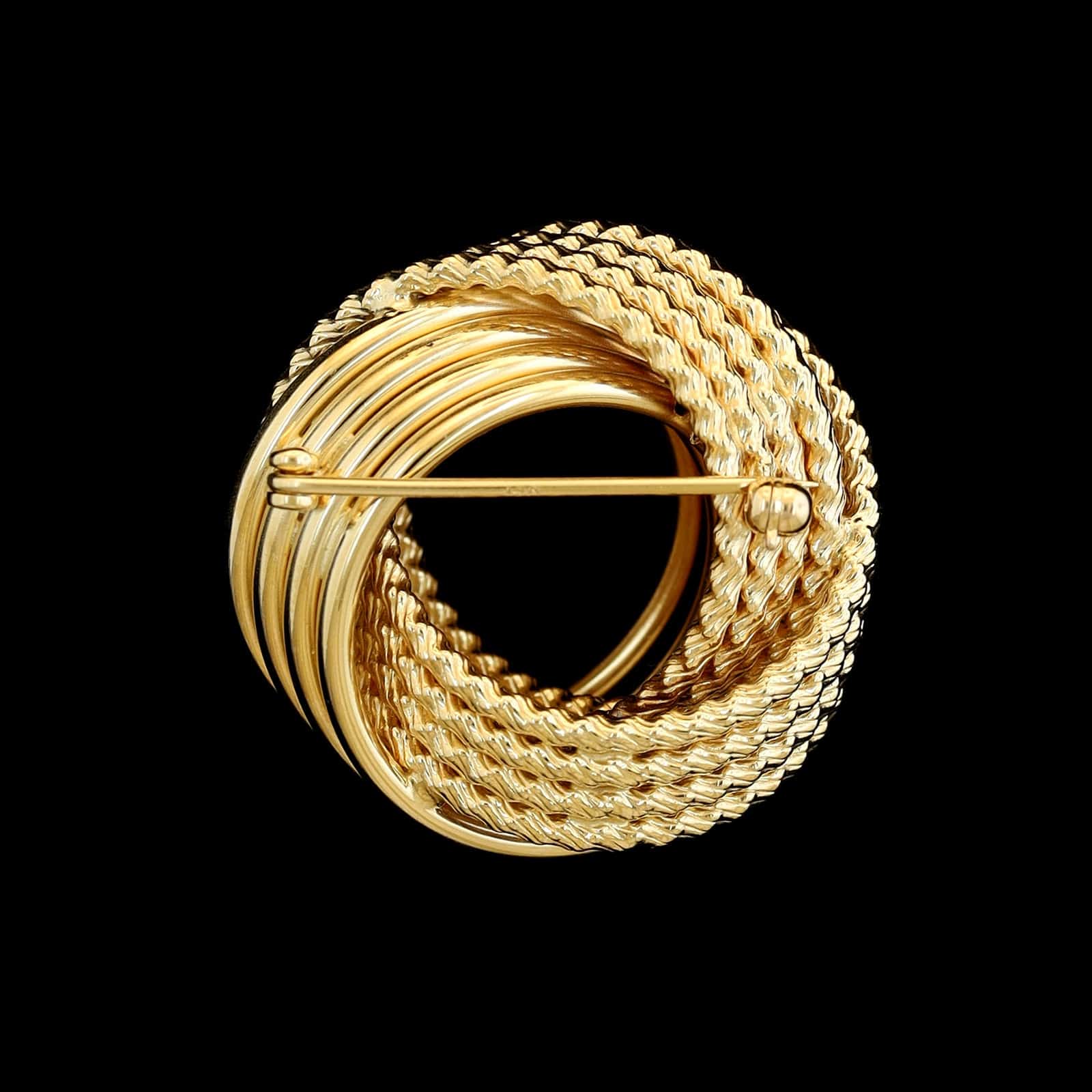 14K Yellow Gold Estate Knot Pin