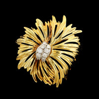 18K Two-tone Gold Estate Dankner Diamond Pin