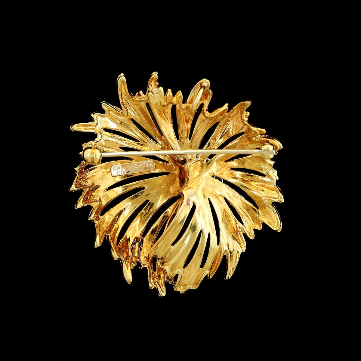 18K Two-tone Gold Estate Dankner Diamond Pin