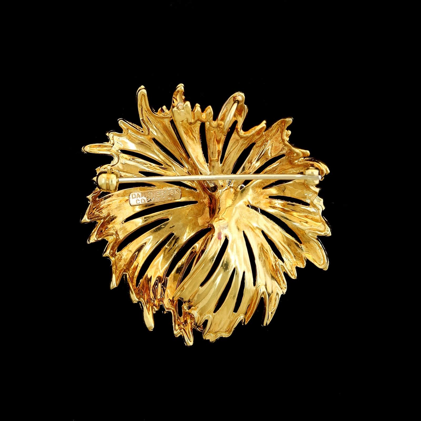 18K Two-tone Gold Estate Dankner Diamond Pin