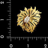 18K Two-tone Gold Estate Dankner Diamond Pin