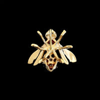 14K Yellow Gold Estate Ruby and Diamond Bee Pin