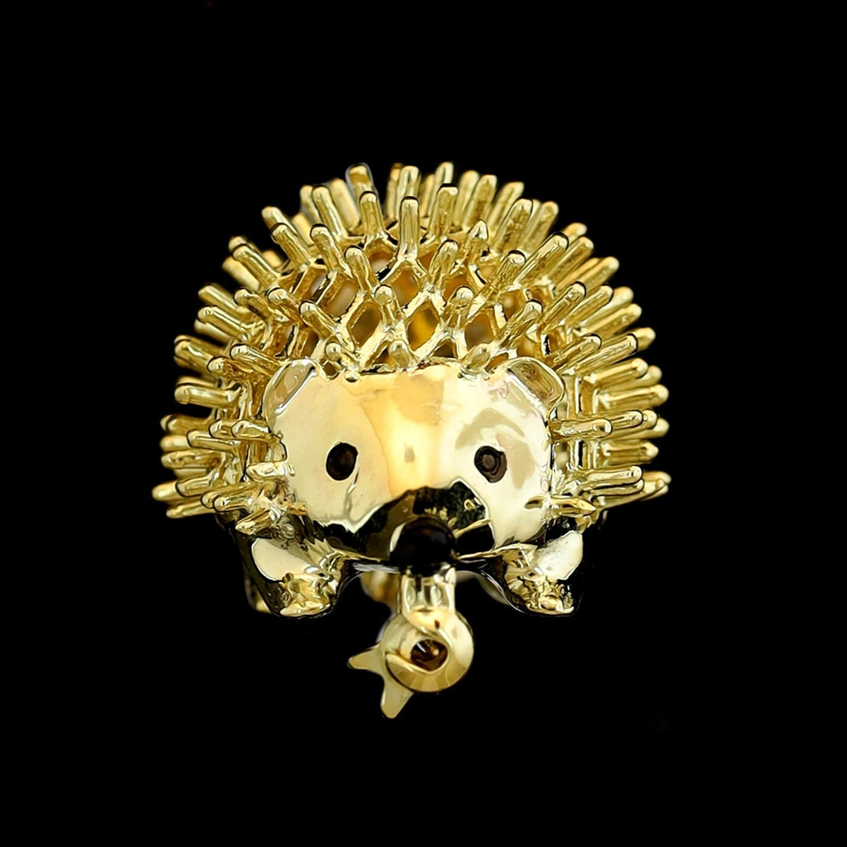 14K Yellow Gold Estate Hedgehog Pin