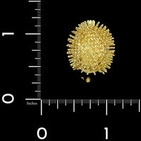 14K Yellow Gold Estate Hedgehog Pin