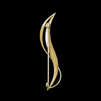 Tom Kruskal 14K Yellow Gold Estate Swirl Pin