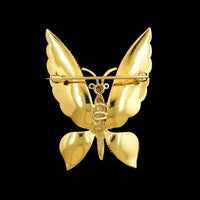 18K Yellow Gold Estate Butterfly Pin