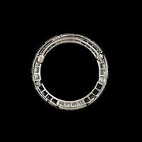 Platinum Estate Sapphire and Diamond Circle Pin