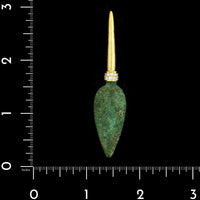 Matthew Trent 18K Yellow Gold Estate Diamond Arrowhead Pin