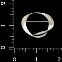 18K White Gold Estate Diamond Pin