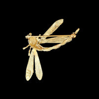 14K Yellow Gold Estate Dragonfly Pin