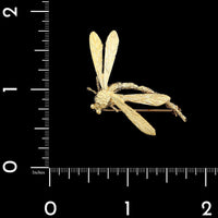 14K Yellow Gold Estate Dragonfly Pin