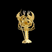 18K Yellow Gold Estate Diamond Lobster Pin