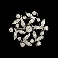 Antique 14K White Gold Estate Diamond Pin Pendant