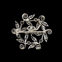 Antique 14K White Gold Estate Diamond Pin Pendant