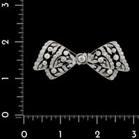 Edwardian Platinum Estate Diamond Bow Pin