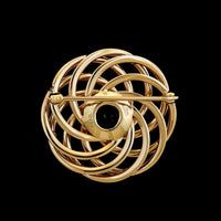 14K Rose Gold Estate Garnet Swirl Pin