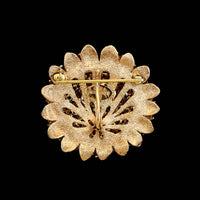 Alex Soldier 18K Yellow Gold Estate Diamond Sunflower Pin Pendant