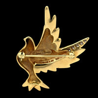 Tiffany & Co. Paloma Picasso 18K Yellow Gold Estate Diamond Dove Pin