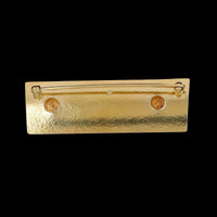 18K Tricolor Gold Estate Abstract Geometric Handmade Diamond Pin