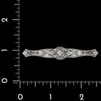 Vintage 18K White Gold Estate Diamond Bar Pin