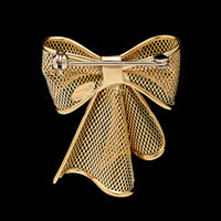 18K Yellow Gold Estate Bow Pin