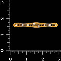 Antique 14K Yellow Gold Estate Hand Engraved Filigree Bar Pin