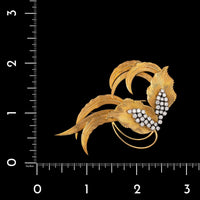 18K Two-tone Gold Estate Diamond Brooch