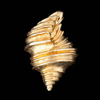 14K Yellow Gold Estate Seashell Pin