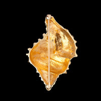 14K Yellow Gold Estate Seashell Pin