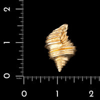 14K Yellow Gold Estate Seashell Pin
