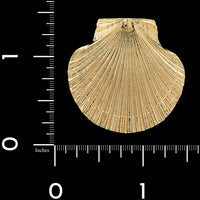 14K Yellow Gold Estate Shell Pin Pendant